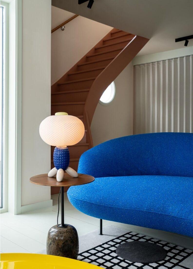 lladro Lámpara de mesa Soft Blown. Azul (CE) Tienda de fábrica
