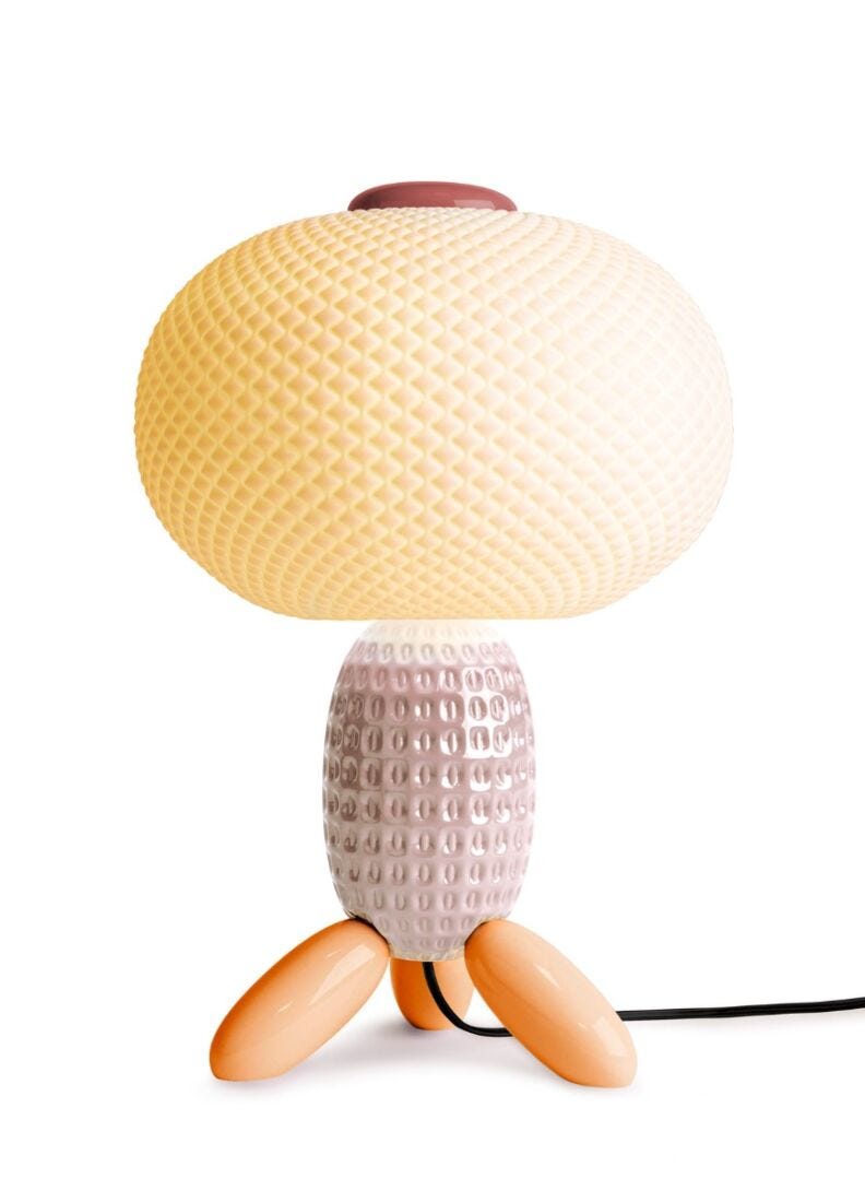 lladro Lámpara de mesa Soft Blown. Rosa (CE) Limitado a 3 días