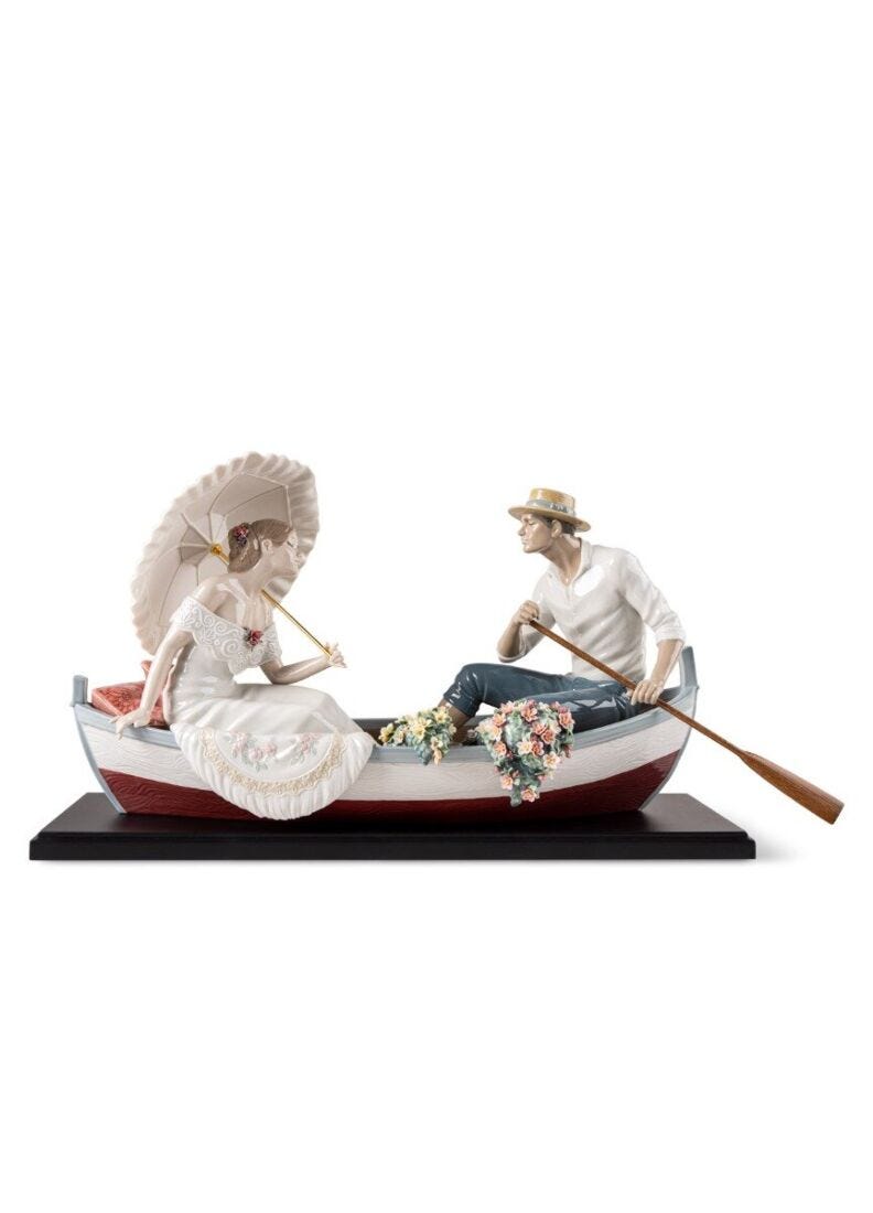 lladro Escultura Romance en el lago. Serie Limitada