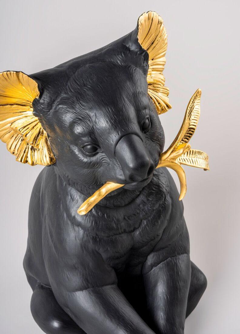 lladro Escultura Koala. Negro-dorado. Serie Limitada Precio ultrabajo