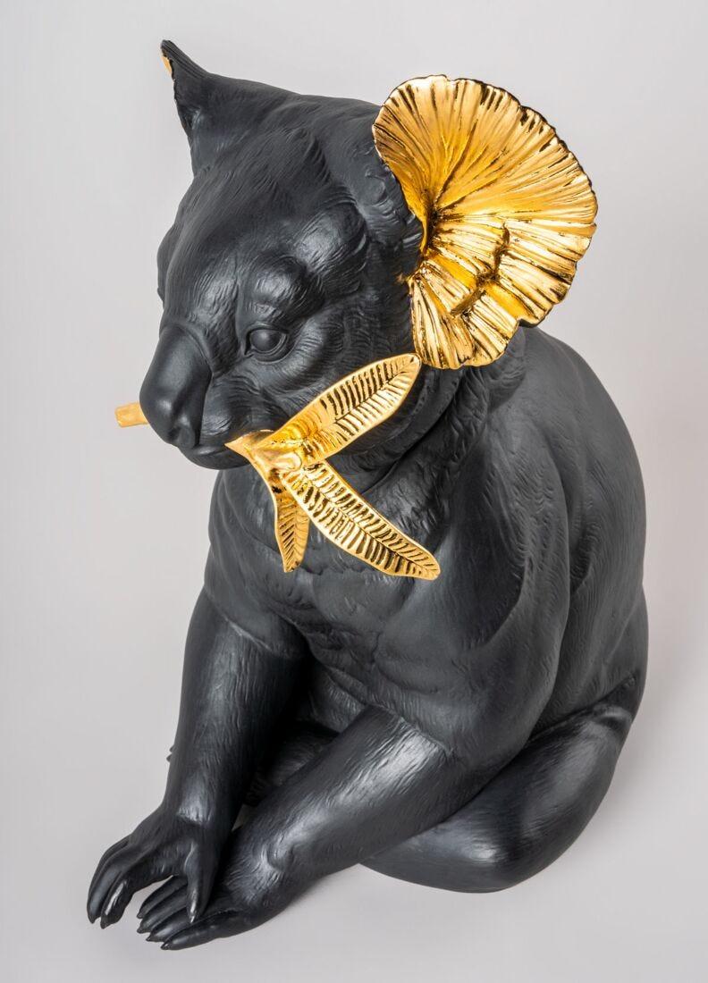 lladro Escultura Koala. Negro-dorado. Serie Limitada Precio ultrabajo