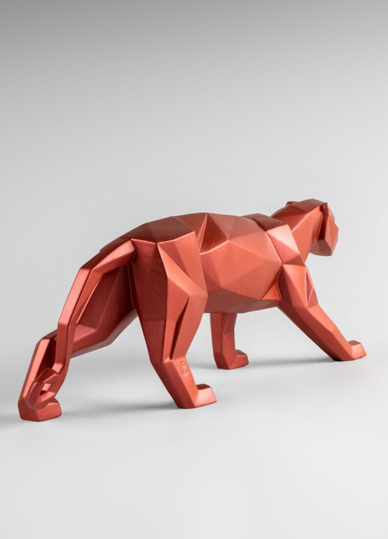lladro Escultura Pantera. Rojo metalizado Rebajas top