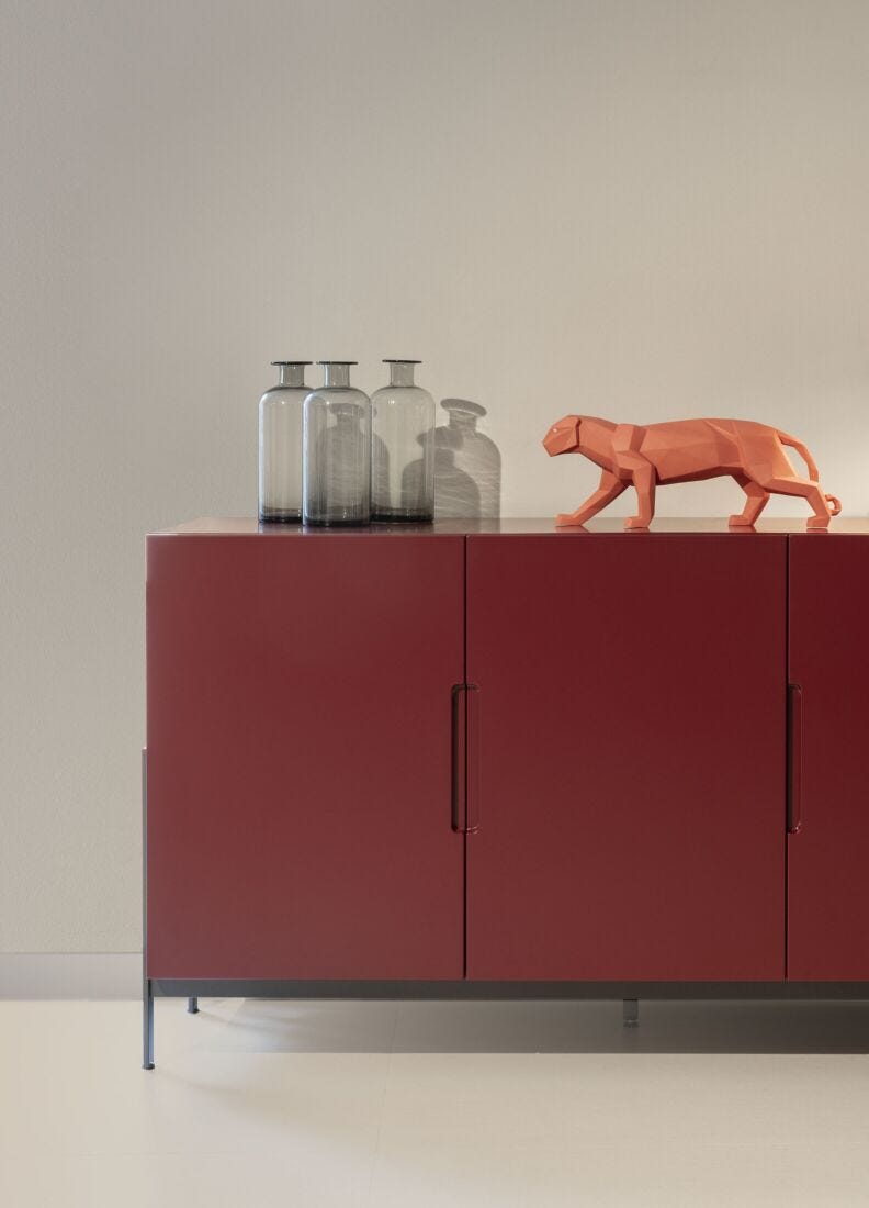 lladro Escultura Pantera. Coral mate Envío gratis