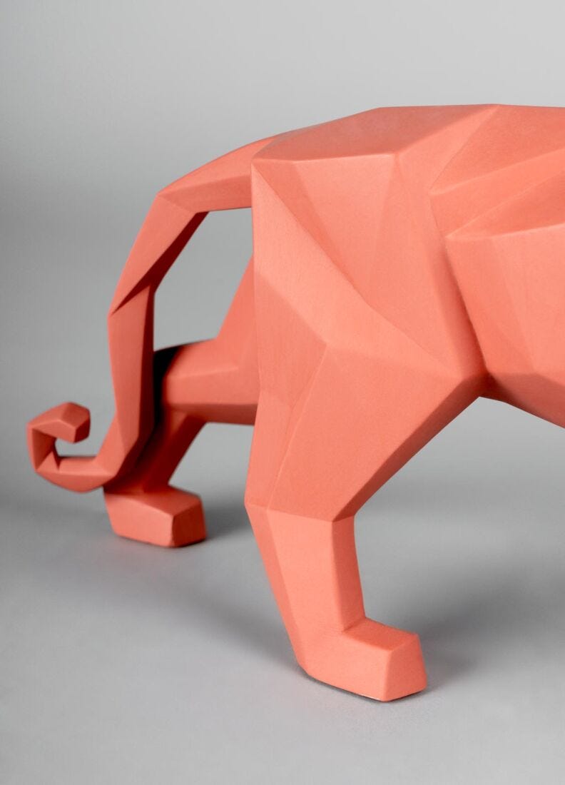 lladro Escultura Pantera. Coral mate Envío gratis