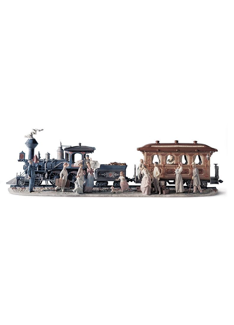 lladro Escultura La gran aventura del tren. Serie limitada