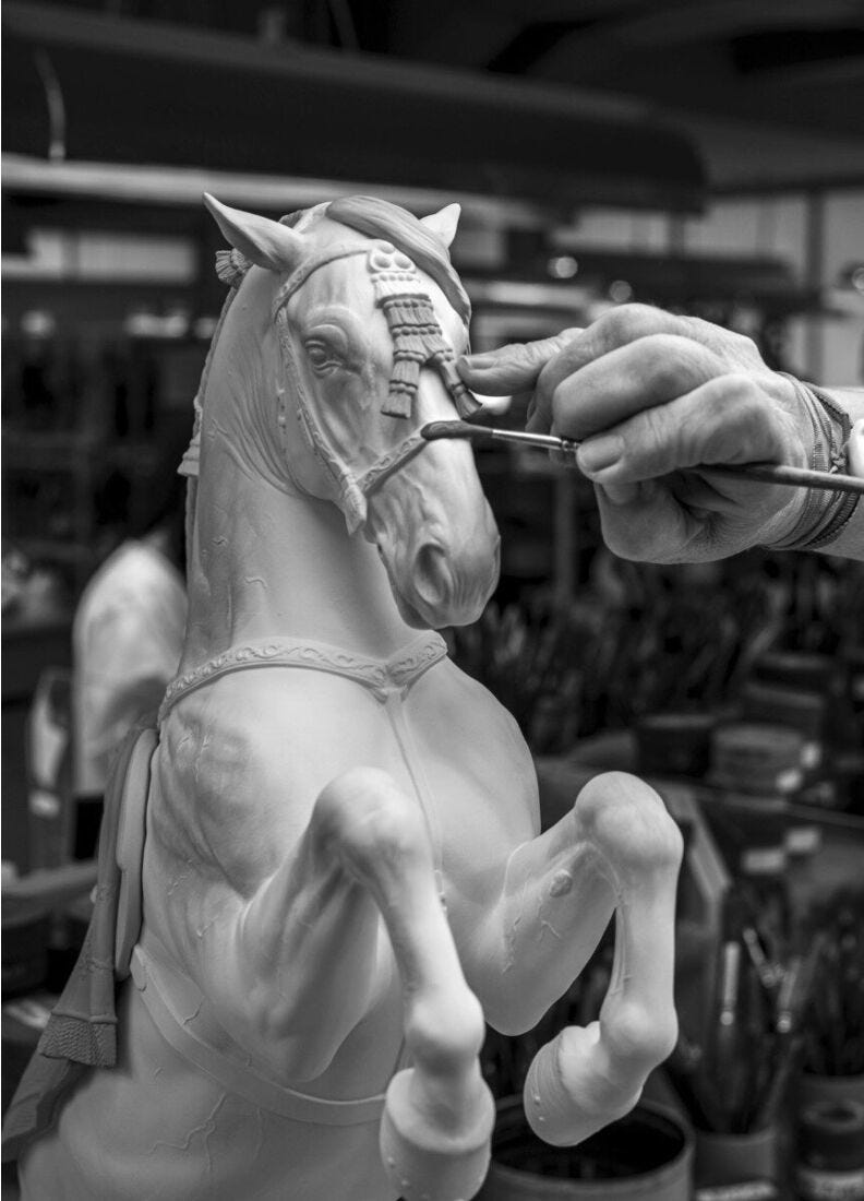 lladro Escultura Caballo español – Alta Escuela. Serie Limitada Oferta especial de fábrica
