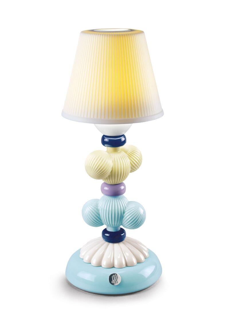 lladro Lámpara de mesa Firefly Cactus. Amarillo y azul