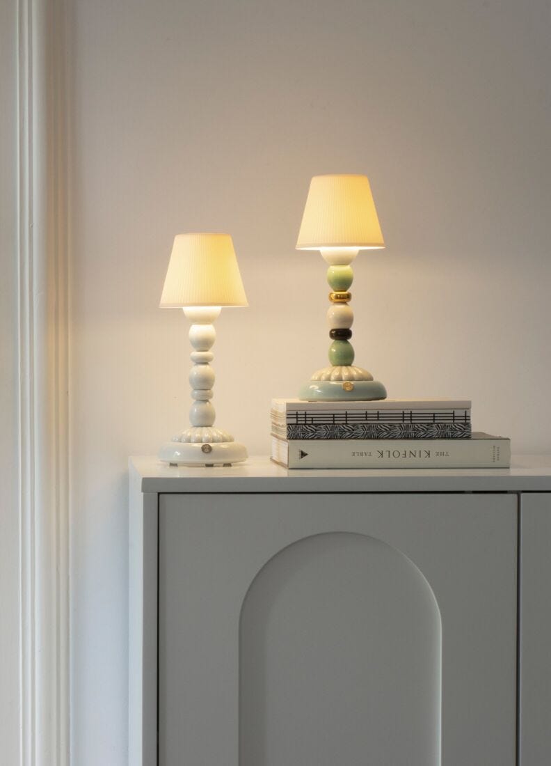 lladro Lámpara de mesa Firefly Palm. Blanco Venta caliente