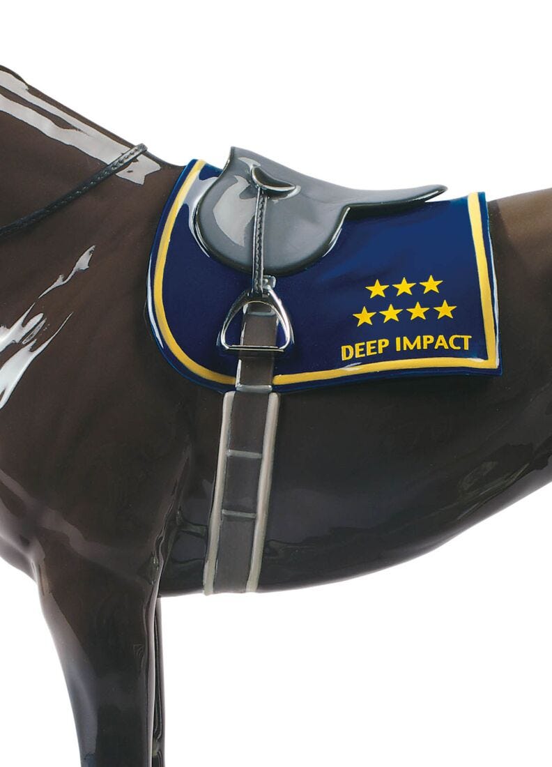 lladro Escultura caballo Deep Impact. Serie limitada Brillo Promoción por tiempo limitado