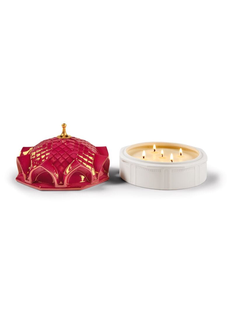 lladro Vela El mirador de Sherezade 1001 Lights (peonia). Aroma Llega la noche Limitado a 3 días