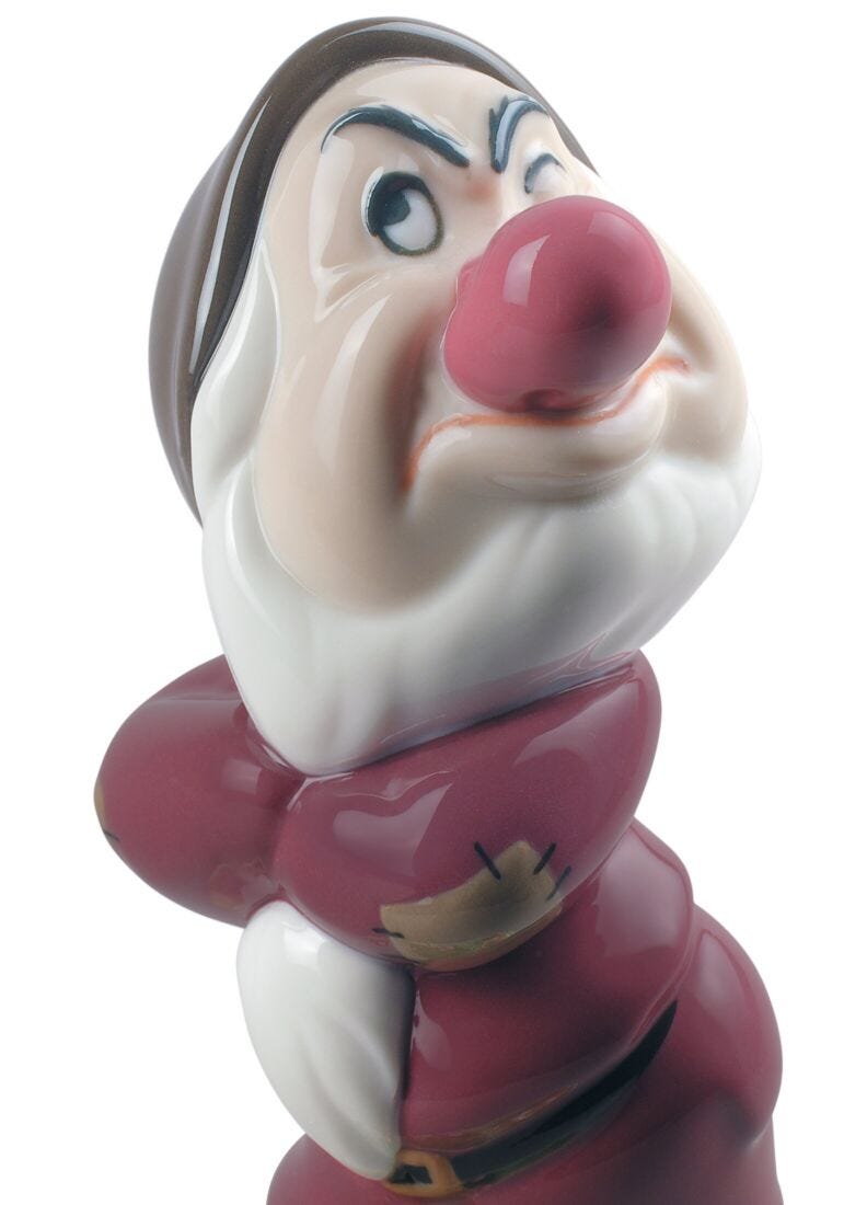 lladro Figura enanito Blancanieves Gruñón