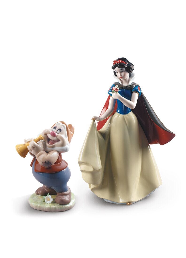 lladro Set Blancanieves y Enanito Feliz Último día