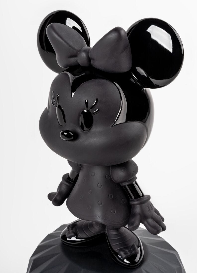 lladro Escultura Minnie Total Black Limitado a 3 días