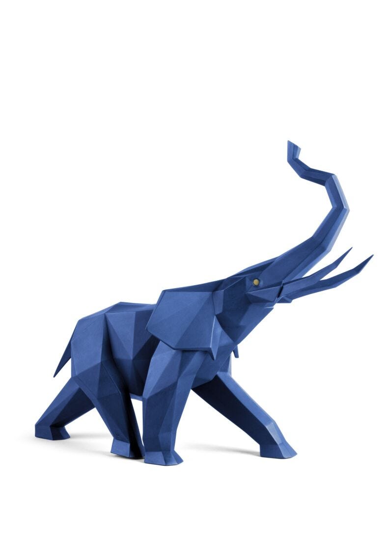 lladro Escultura Elefante (azul) Superdescuento