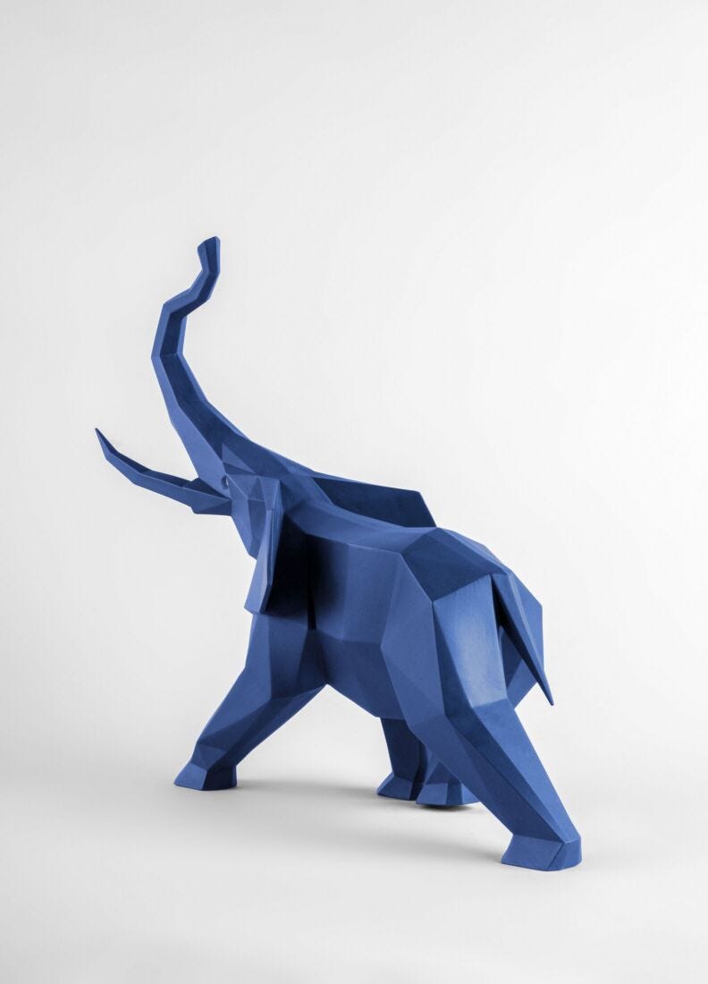 lladro Escultura Elefante (azul) Superdescuento