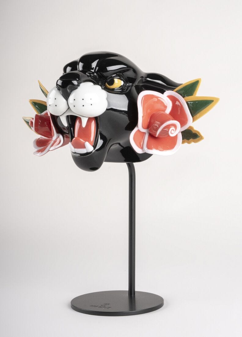 lladro Figura Pantera salvaje Envío internacional gratuito