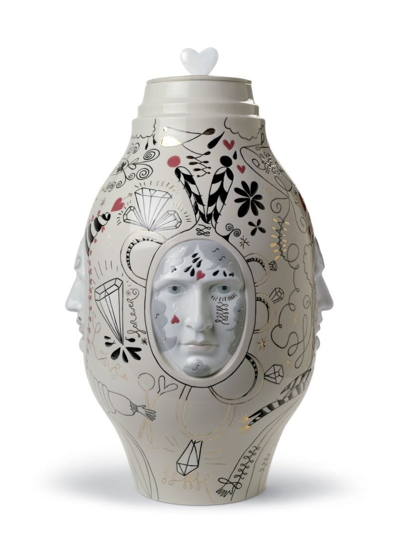 lladro Jarrón Conversation Vase. Mediano. Serie limitada
