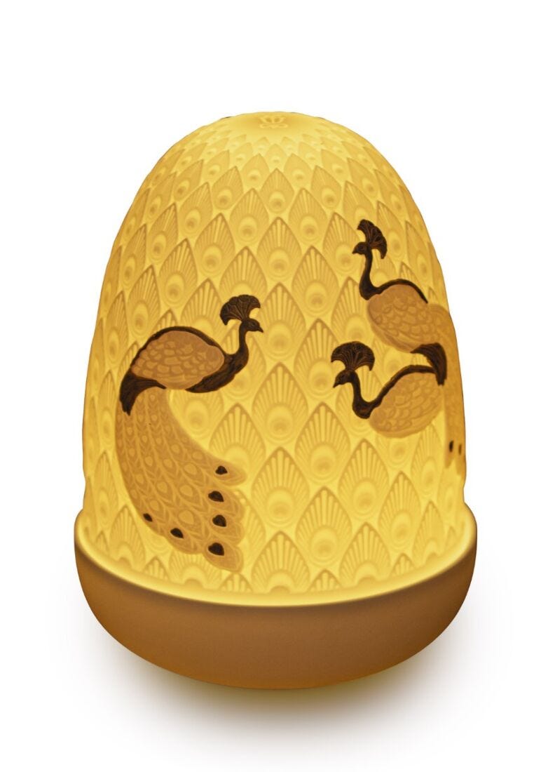 lladro Lámpara de mesa Pavos reales Dome