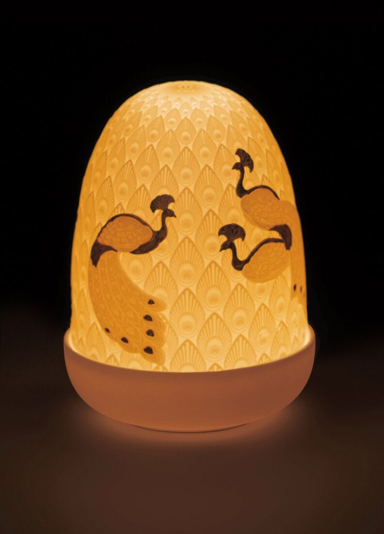 lladro Lámpara de mesa Pavos reales Dome Ventas relámpago