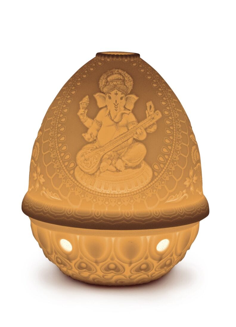 lladro Litofanía Ganesha con Veena