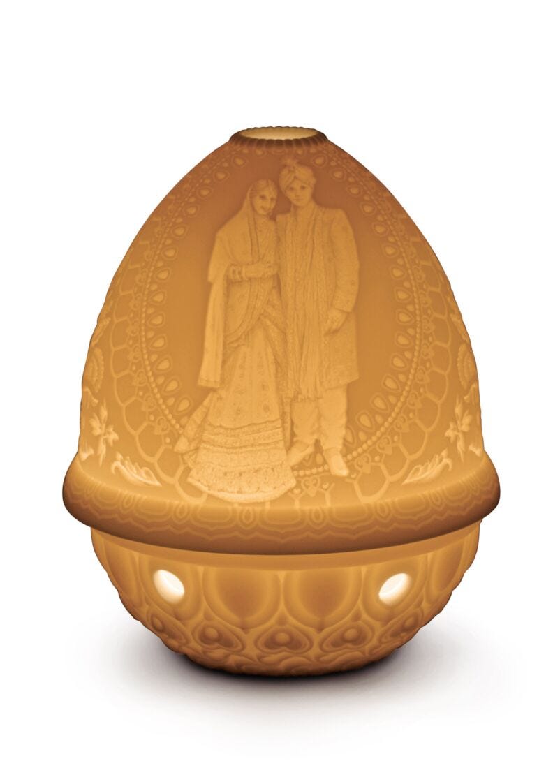 lladro Litofanía Boda hindú