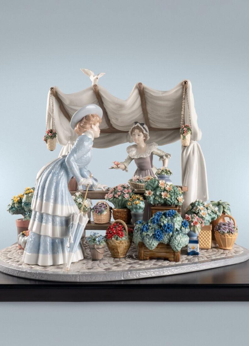 lladro Escultura Mercado de las flores. Serie limitada Tienda de fábrica