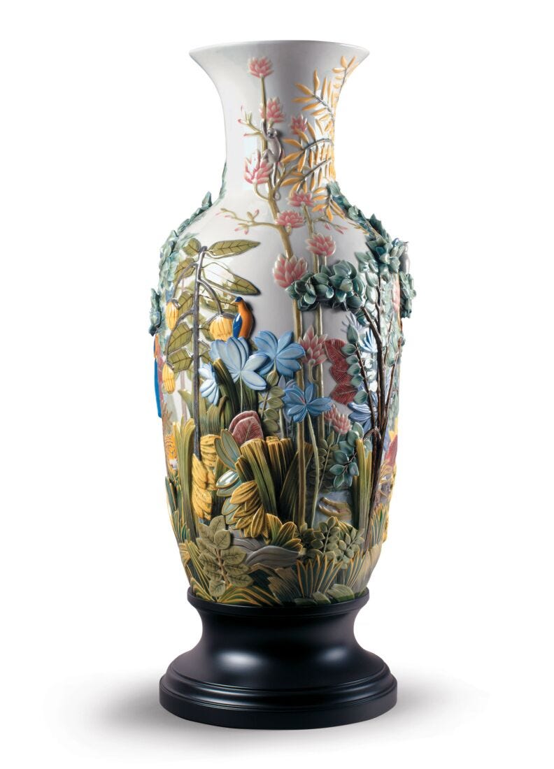lladro Jarrón Paraíso animal. Serie limitada Descuentos del mes