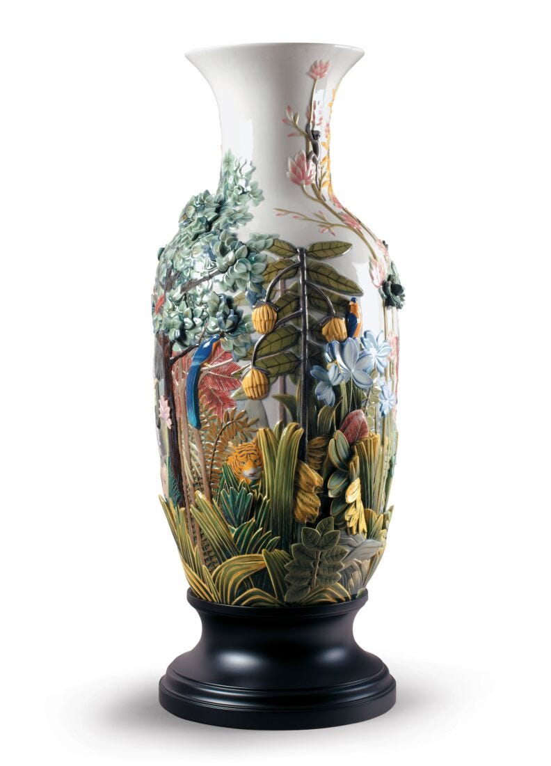lladro Jarrón Paraíso animal. Serie limitada Descuentos del mes