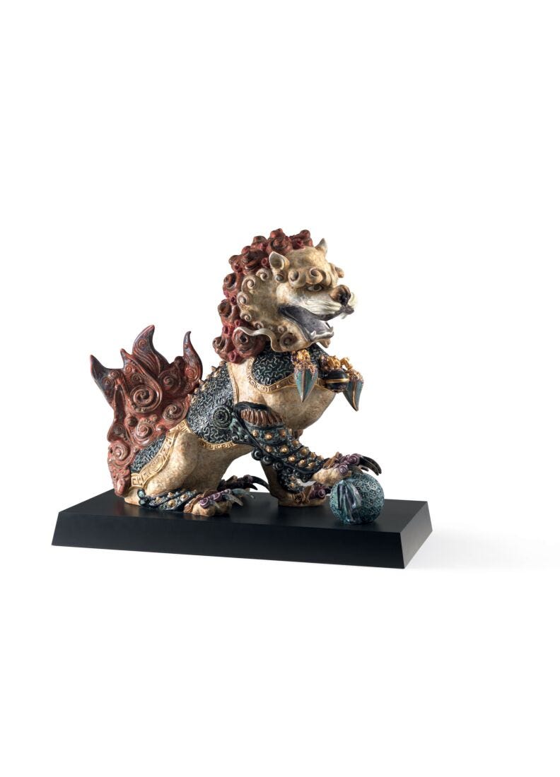 lladro Escultura León guardián. Rojo. Serie limitada Rebajas