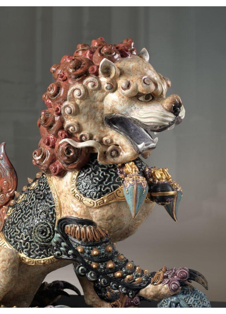 lladro Escultura León guardián. Rojo. Serie limitada Rebajas
