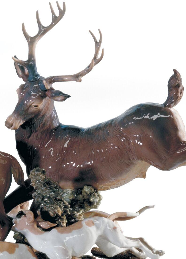 lladro Escultura Ciervos perseguidos. Serie limitada