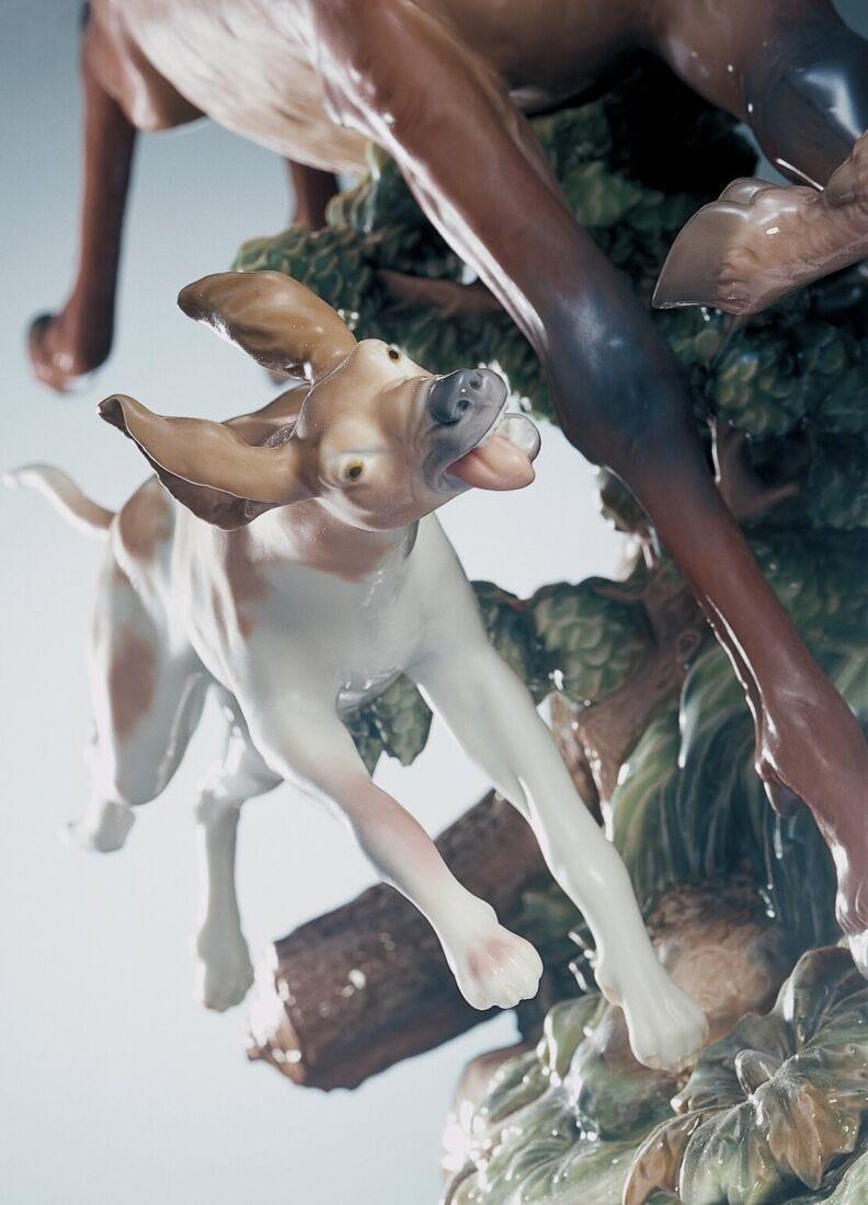 lladro Escultura Ciervos perseguidos. Serie limitada Rebajas de fábrica