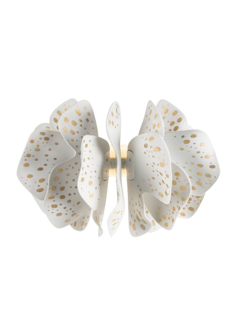 lladro Aplique de luz Nightbloom. Blanco y oro. (CE/UK) Liquidación