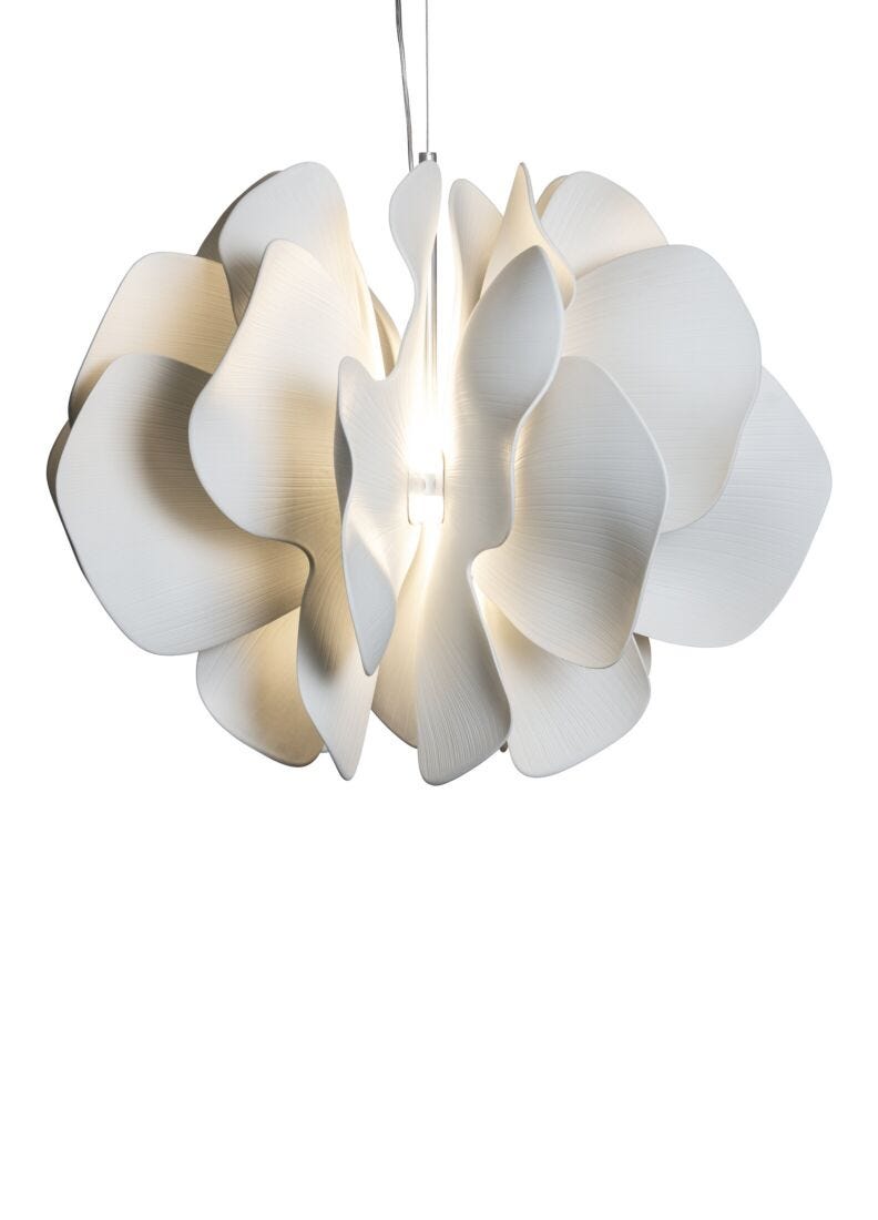 lladro Lámpara colgante Nightbloom 60cm. Blanco. (CE/UK)