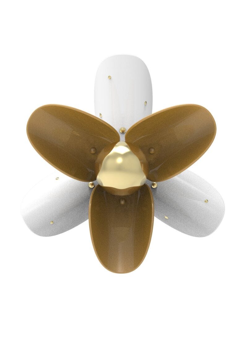 lladro Aplique de luz Blossom. Blanco y oro. (CE/UK/CCC)