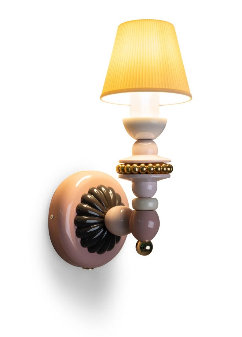 lladro Aplique de luz Firefly. Rosa y oro. (CE/UK/CCC)