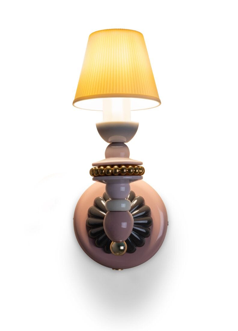 lladro Aplique de luz Firefly. Rosa y oro. (CE/UK/CCC) Envío internacional gratuito