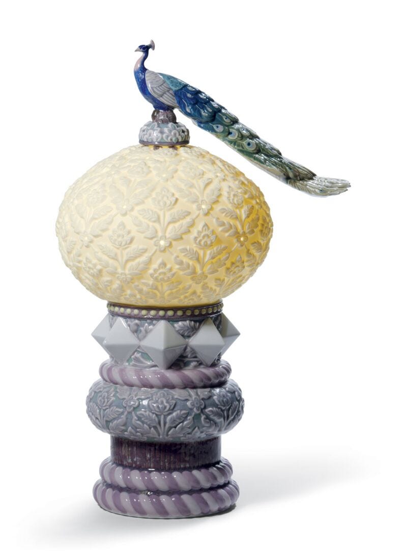 lladro Lámpara de mesa Pavo real (CE) Descuento por venta flash