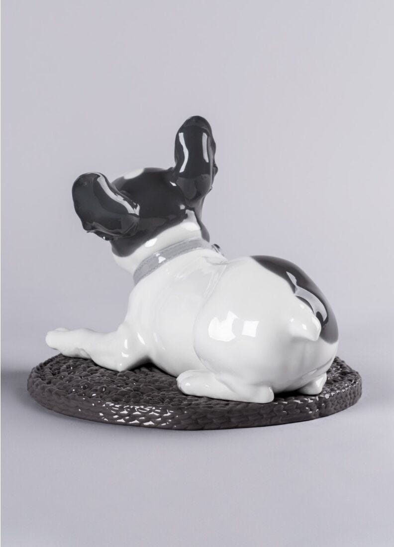 lladro Figura perro Bulldog francés con macarons Gran oferta