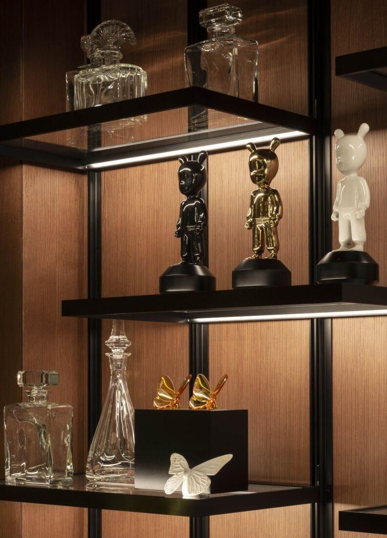 lladro Figura Mariposa. Lustre oro y blanco Último día