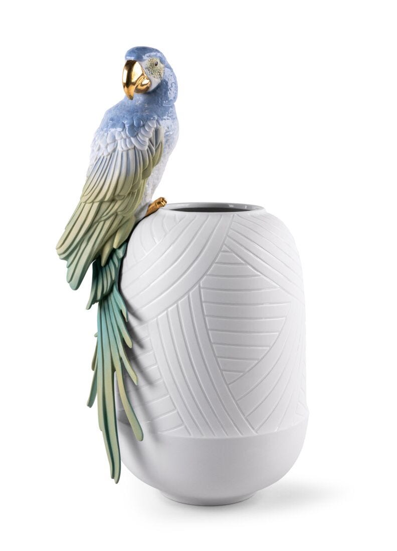 lladro Jarrón Guacamayo