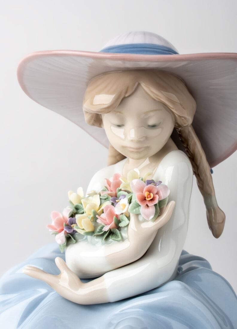 lladro Figura niña ¡Qué bonita es la primavera Precio ultrabajo
