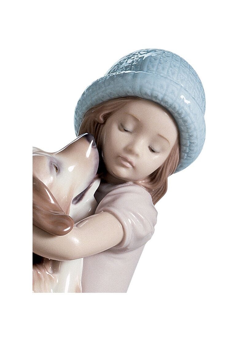 lladro Figura niña con perro Cariñosa bienvenida Gran oferta