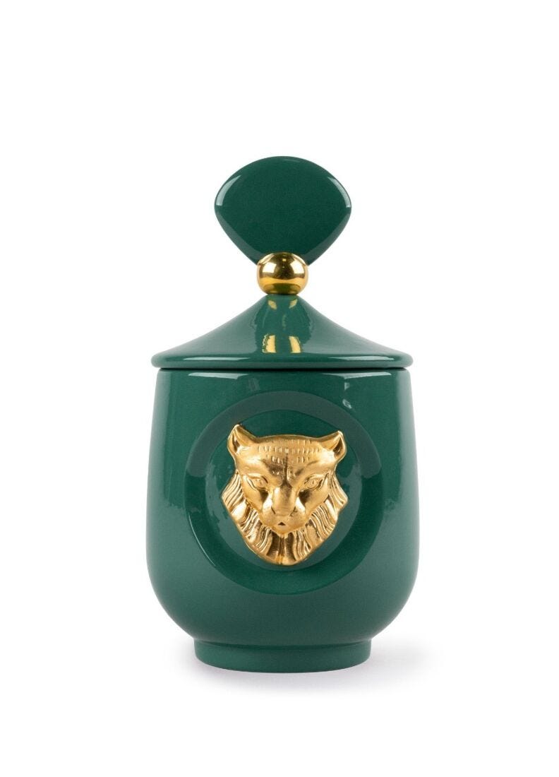 lladro Vela Lince Luxurious animals. Aroma Redwood fire