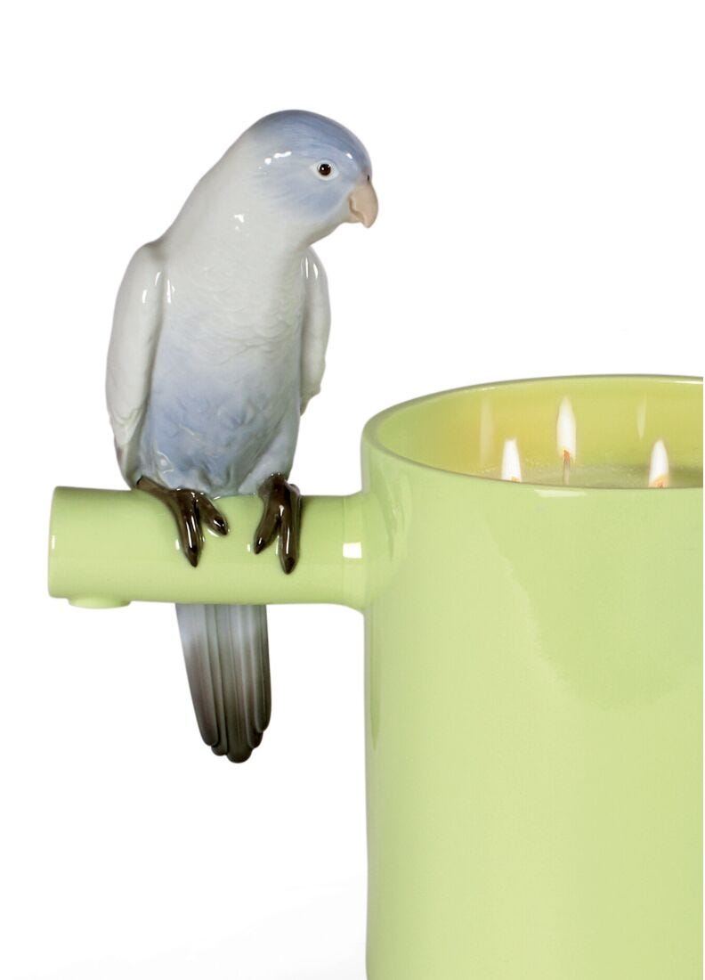 lladro Vela Parrot Treasure. Aroma En el prado. Verde En oferta