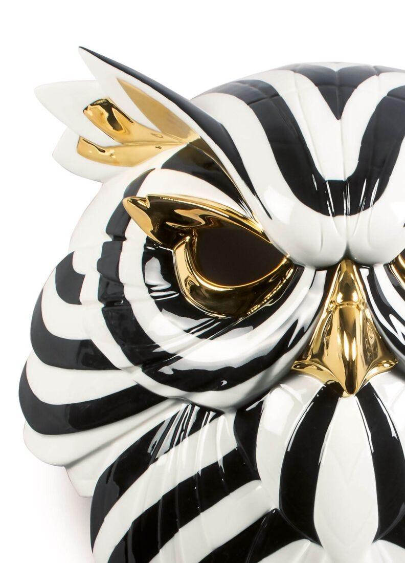 lladro Máscara Búho. Negro y oro Rebajas