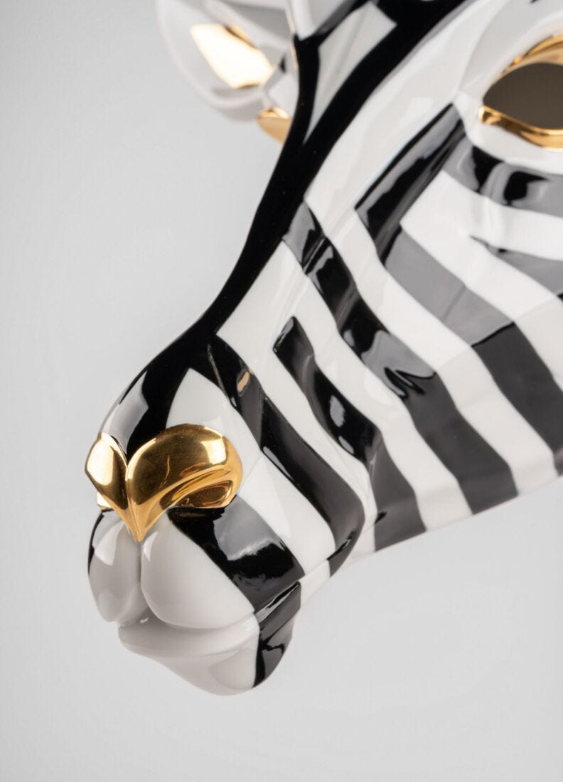lladro Máscara Antílope. Negro y oro Venta caliente