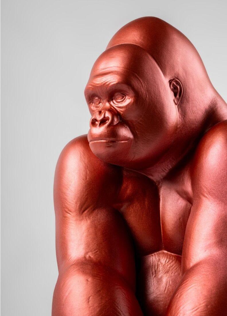 lladro Escultura Gorila. Rojo metalizado. Serie Limitada En oferta