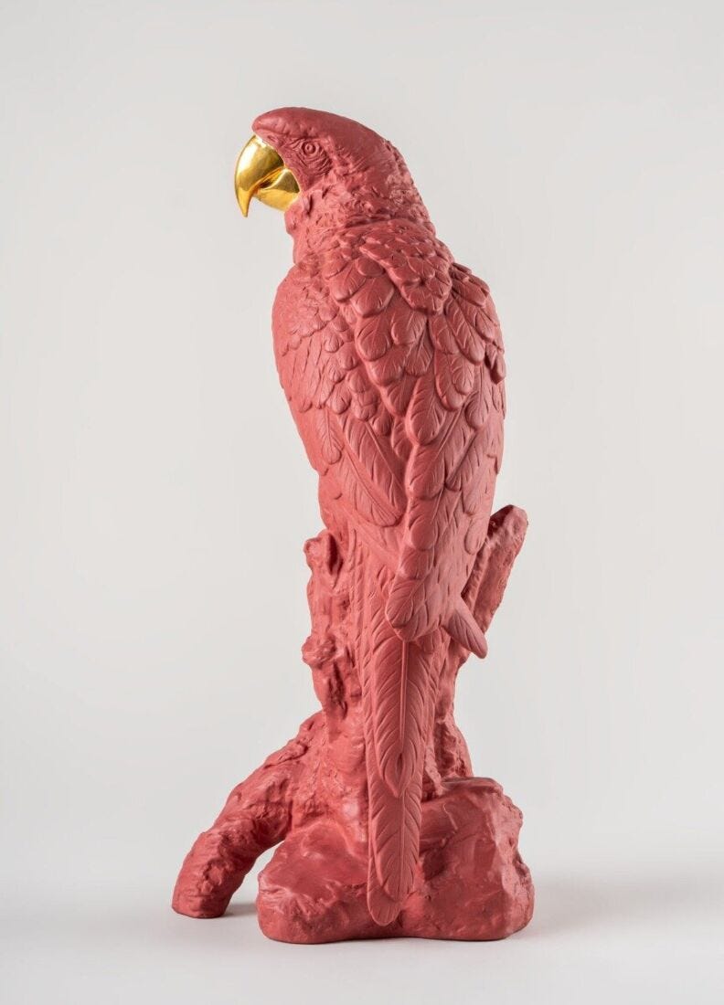 lladro Escultura Guacamayo. Rojo y dorado. Serie Limitada Gran oferta