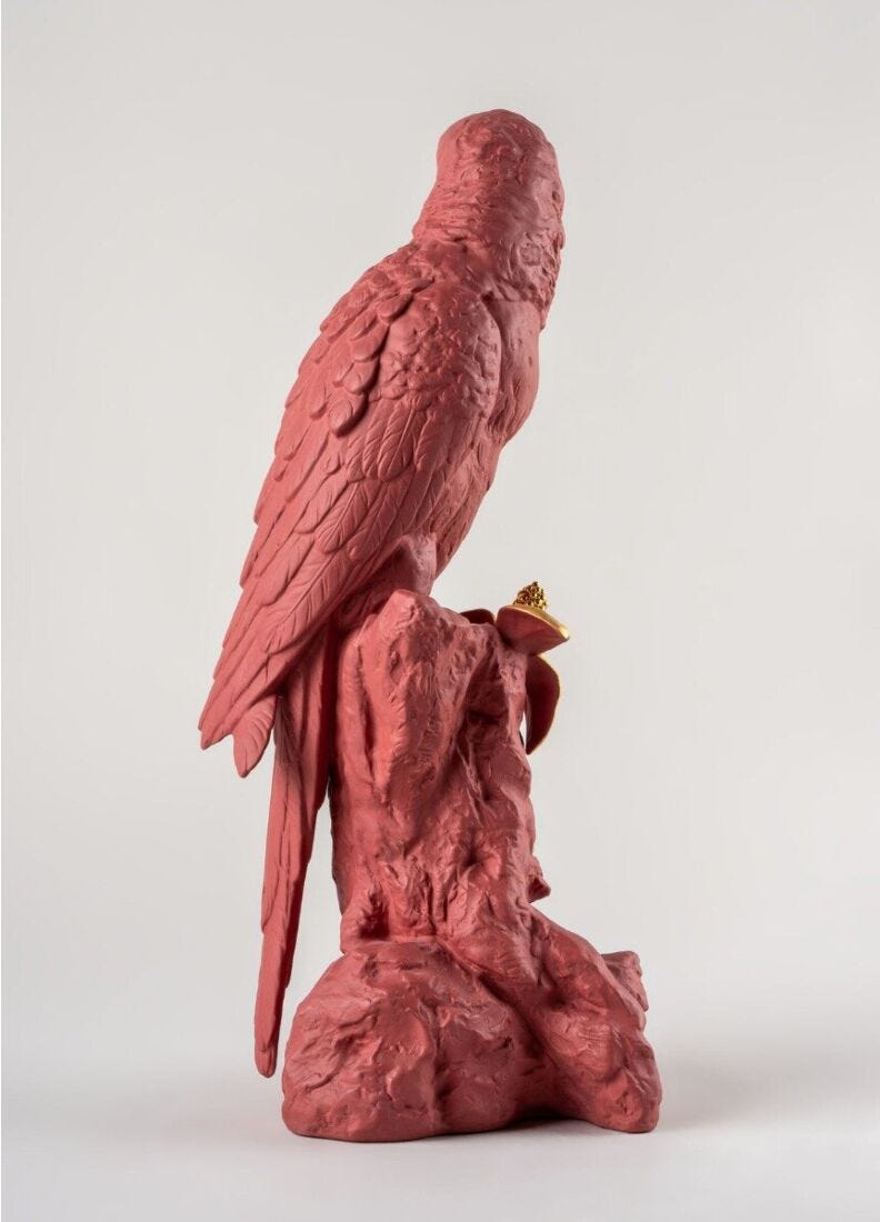 lladro Escultura Guacamayo. Rojo y dorado. Serie Limitada Gran oferta